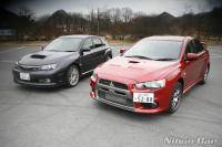 Мотоциклы: MITSUBISHI LANCER EVOLUTION VII  VS  SUBARU IMPREZA WRX STI II поколения